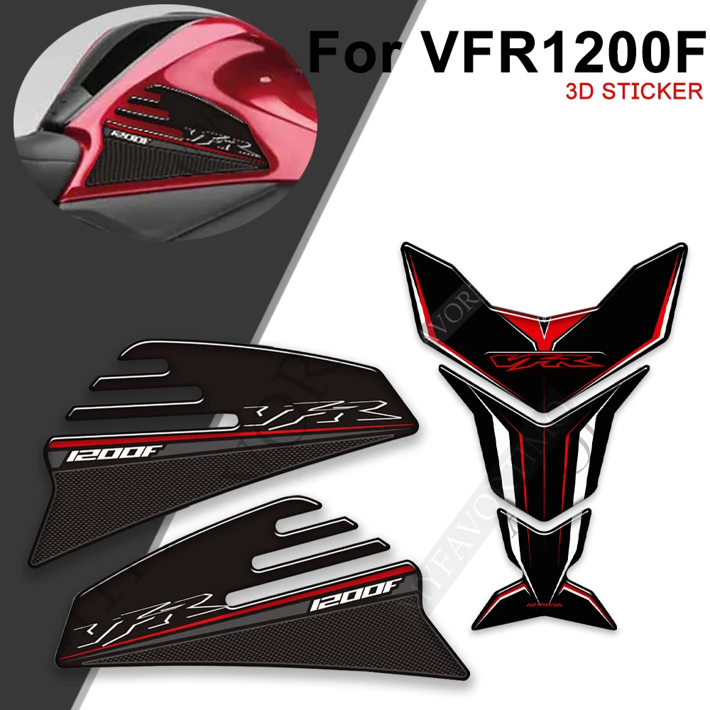 For Honda VFR1200F VFR 1200 F 1200F Motorcycle Fuel Oil Tank Pad Sticker Protector Decorative Decals Kit