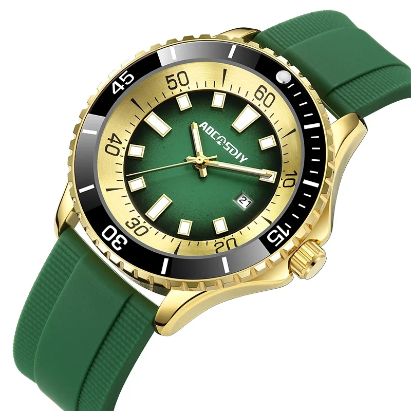 ساعات عادية للرجال موضة جديدة ساعة رجالية متعددة الوظائف مضيئة تاريخ كوارتز ساعة معصم مقاوم للماء ساعة رجل الترفيه