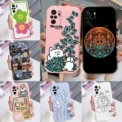 For POCO M5S Phone Case Funny Cartoon Cat Shell Luxury Fashion Flower Silicone Soft Cover For Xiaomi POCO M5S POCOM5S Fundas