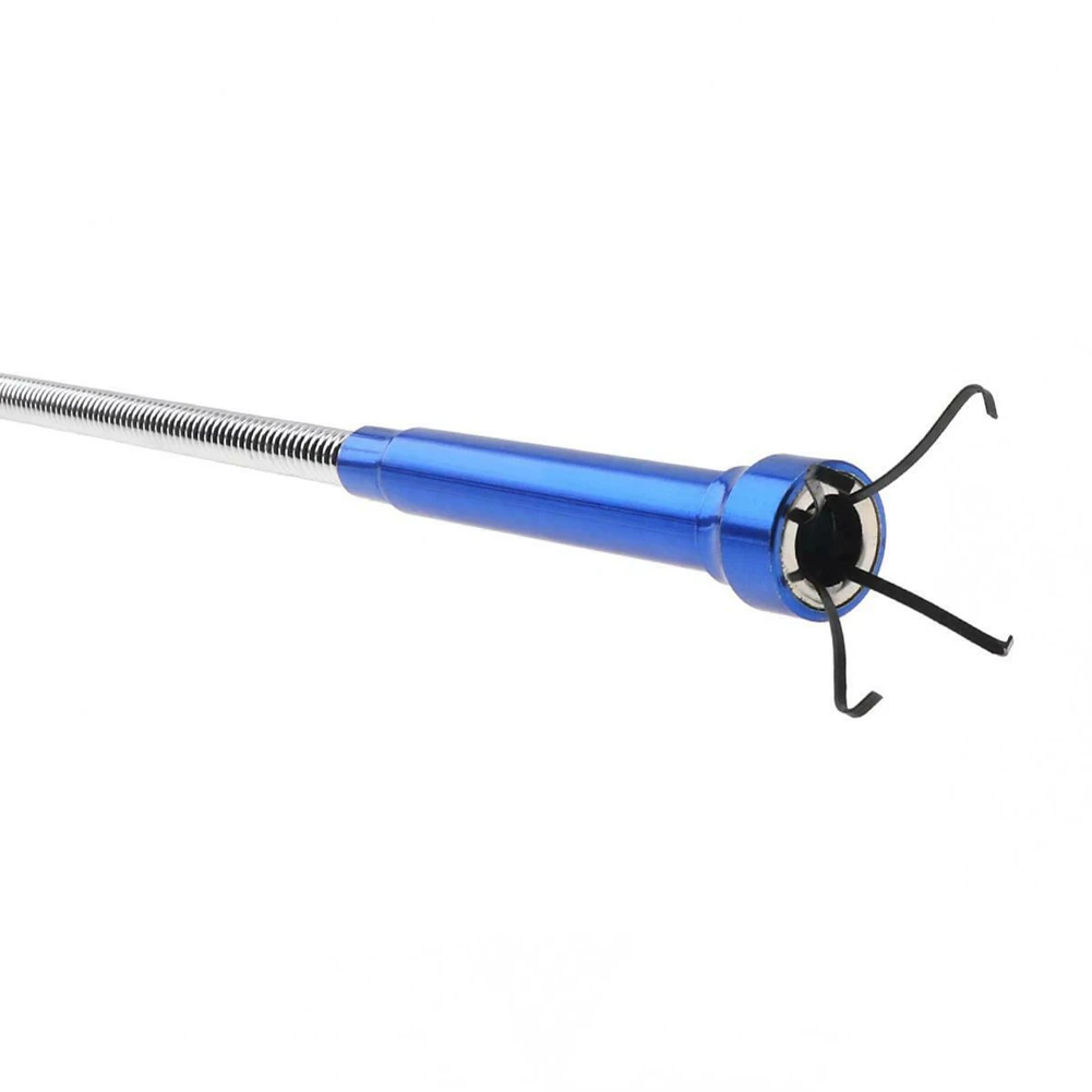 Magnetic Pick Up Tool 1 Pcs 4 Claw 62cm Accessories Alloy Blue Claw Flexible Grabber Hand Tools LED Light Picker