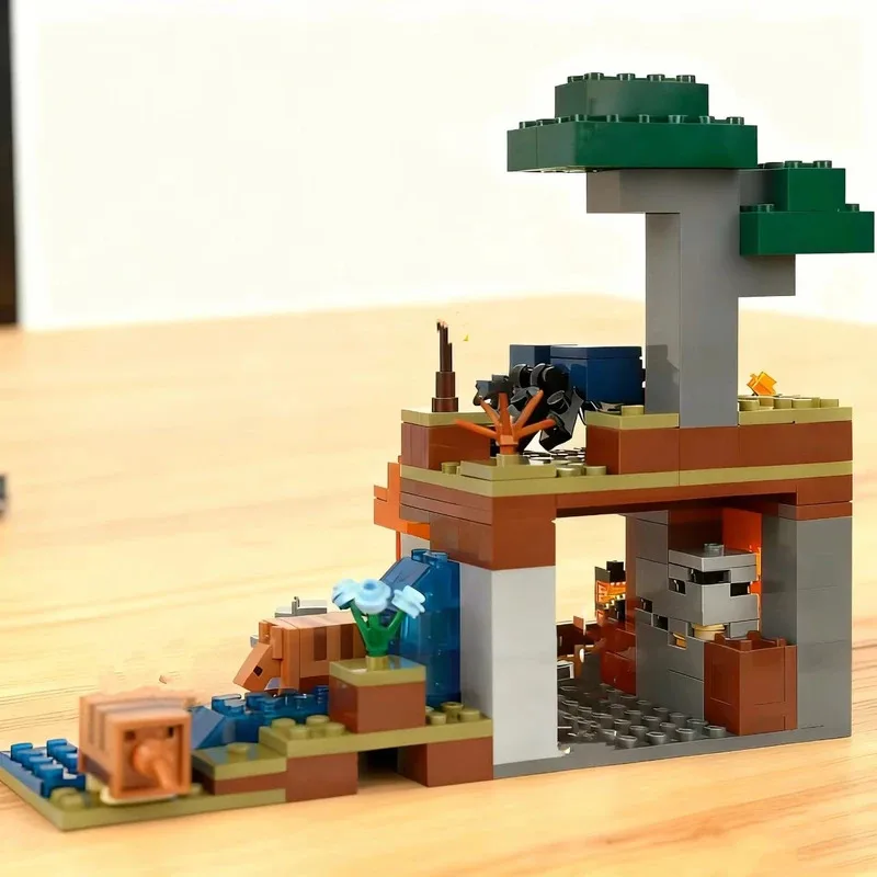 Conjuntos compatíveis meu mini mundo série de jogos blocos de construção a armadura mina expedição crianças montagem brinquedos gift21269