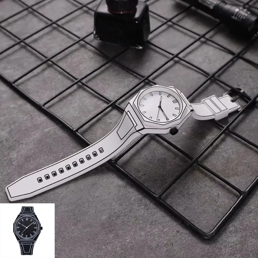 Новые современные спортивные часы для рисования, минималистичные нишевые художественные кварцевые часы, классический корпус из поликарбоната, модные стильные часы