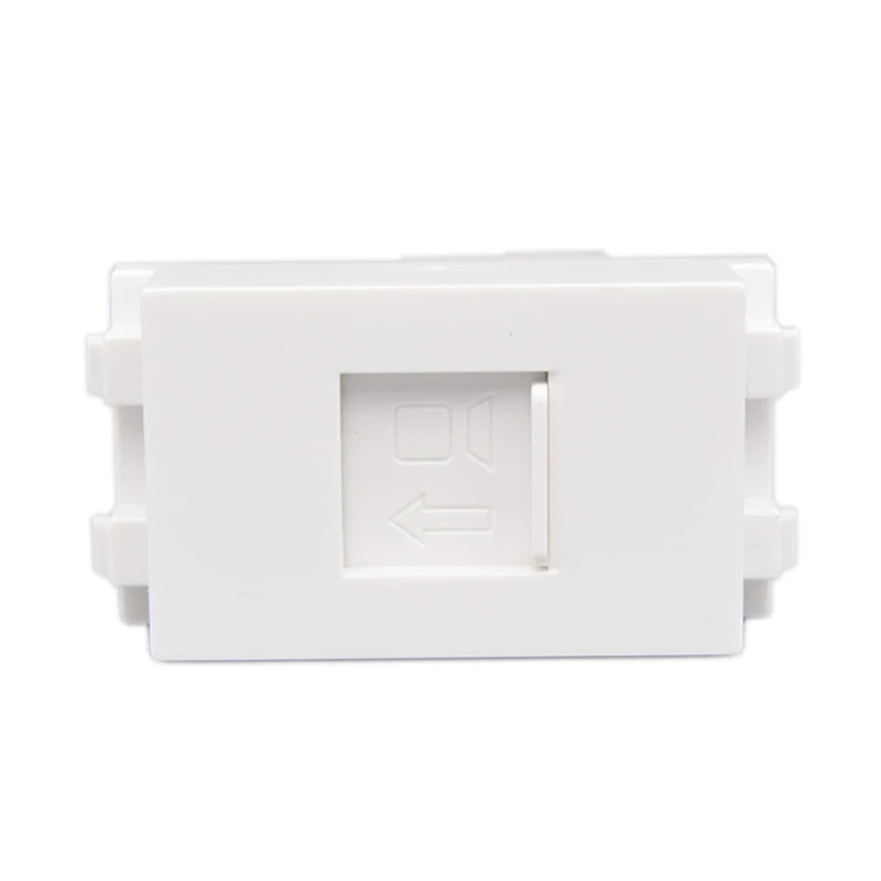 CAT6 RJ45 Network Socket Kit Ethernet Computer Connector Slot Outlet 23x36mm In White Color For LAN Internet Plug