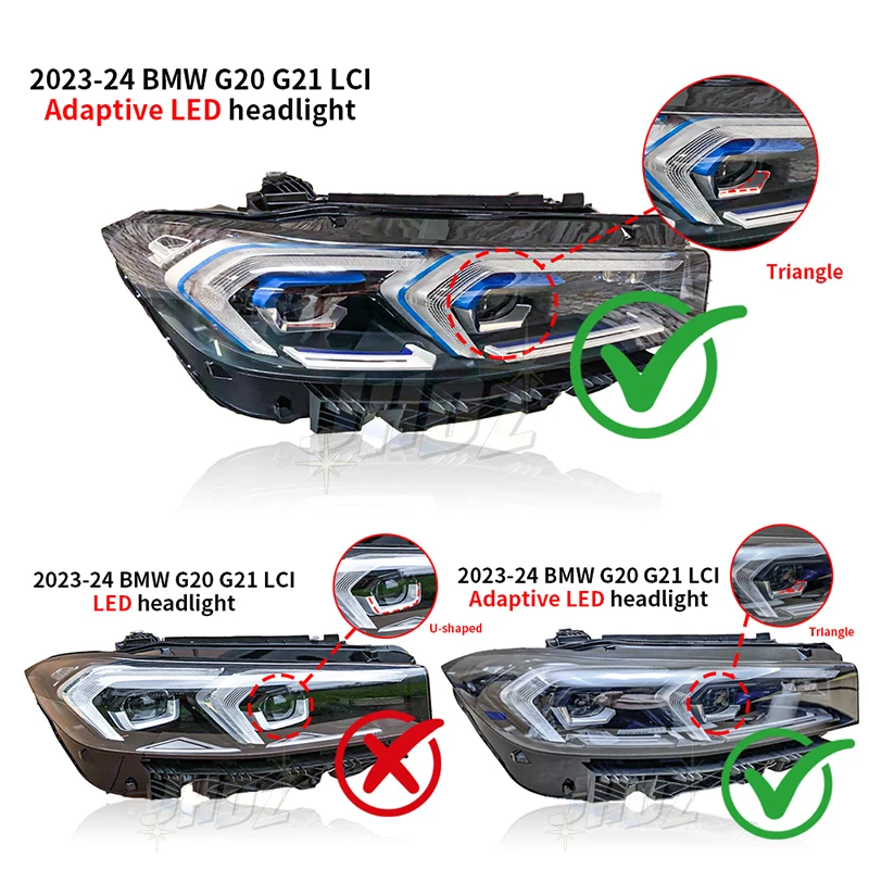 Żółto-biały moduł LED DRL 63115A57073 63115A57074 do BMW serii 3 G20 G21 G28 LCI wersja europejska światła do jazdy dziennej