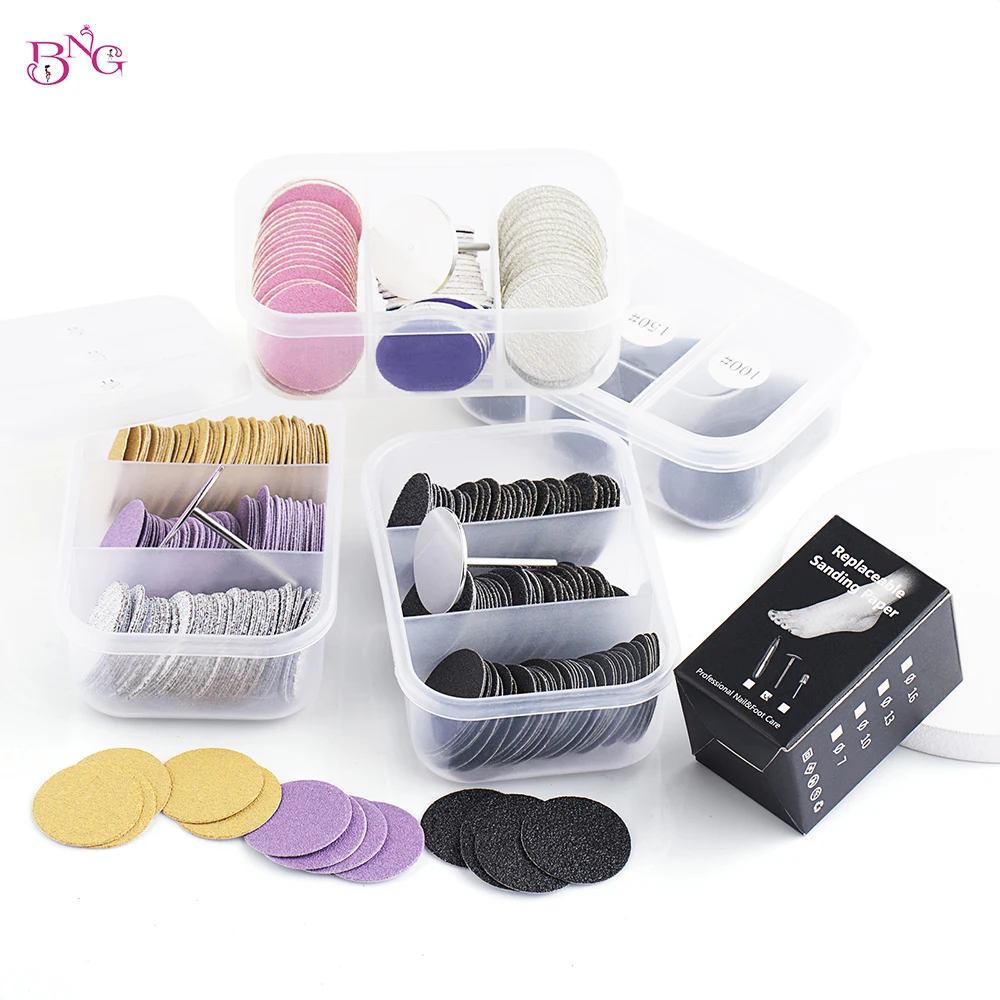 60pc Foot Pedicure Disc Set Callus Remover Feet Replaceable Sandpaper Dead Skin Removal Smart Pedicure Nozzles Professional 25mm