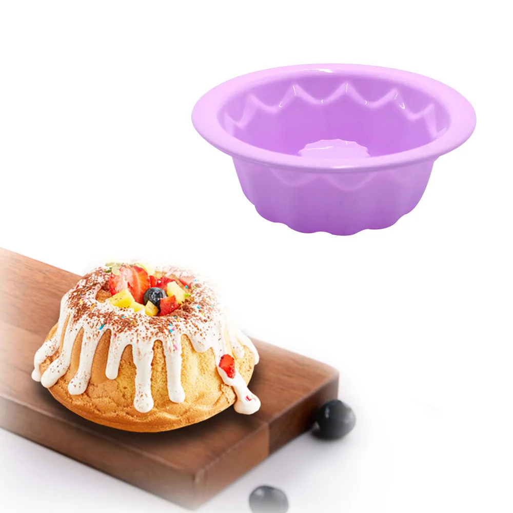 1/4/5pcs Silicone Cake Mold,Non-stick Fluted Food Cake Pan with Sturdy,Cake Baking Molds,for Chiffon,Jello,Gelatin,Bread,Fondant