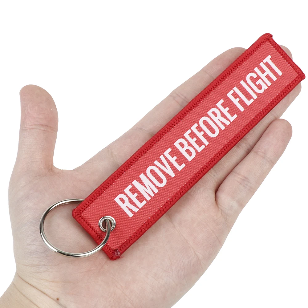 Interior Accessories Car Key Rings Keychains Luggage Tag Label Keyring Remove Before Flight Car-styling