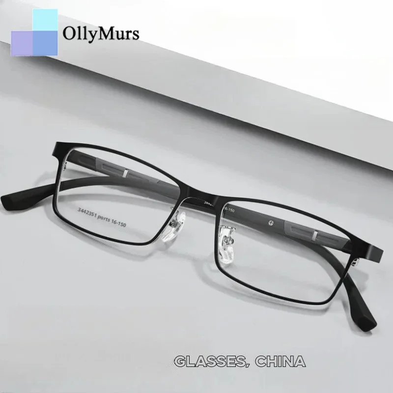 

Очки OLLYMURS Business Square, ультралегкие, с металлической оправой, новые, стальные, для мужчин и женщин