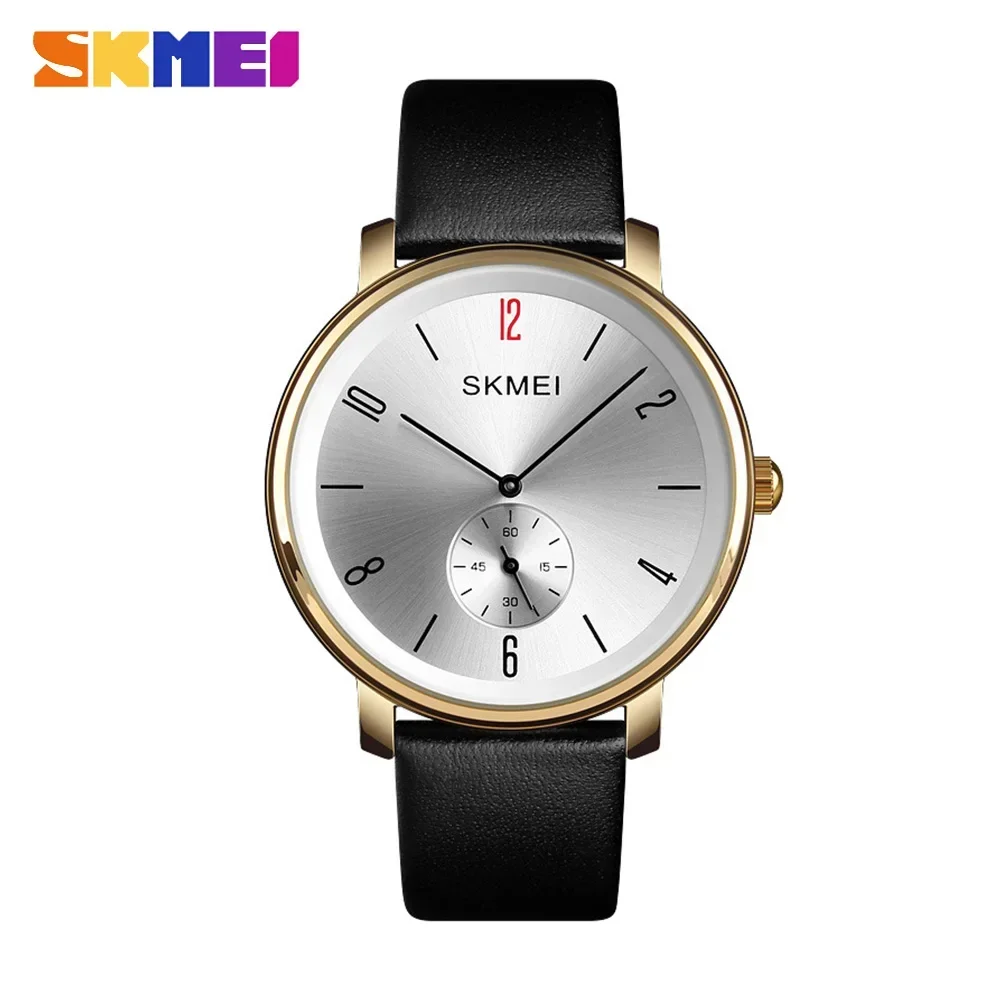 

SKMEI Casual Ladies Men Watch 30M Waterproof Luxury Leather Strap Wristwatch Relogio Feminino Fashion Women Quartz Watch1398