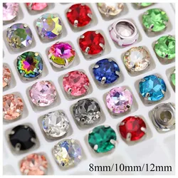 Shiny Mix Color 22 Colors Round Shape Good Quality Glass Crystal Sew on Claw Rhinestones,Diy/Clothing/Wedding Decoration