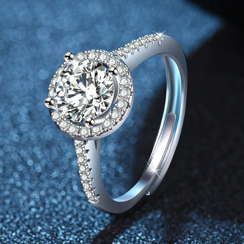 Luxury 925 Sterling Silver Ring Exquisite Cute for Women Cassic Wedding Engagement Wedding Bands Fine Zircon Jewelry Gift