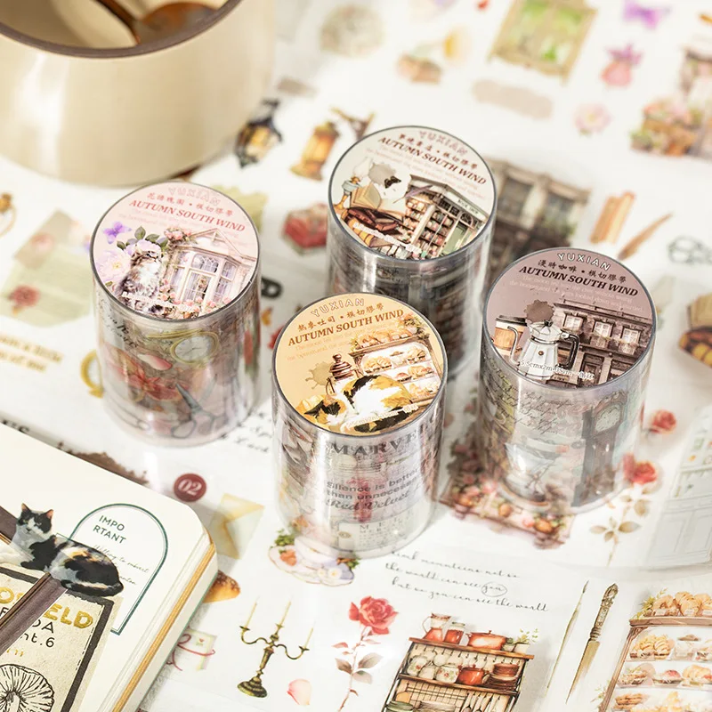 

10pcs/1lot Decorative Adhesive Tapes Autumn South Wind Decorative Scrapbooking DIY Paper Japanese Stickers