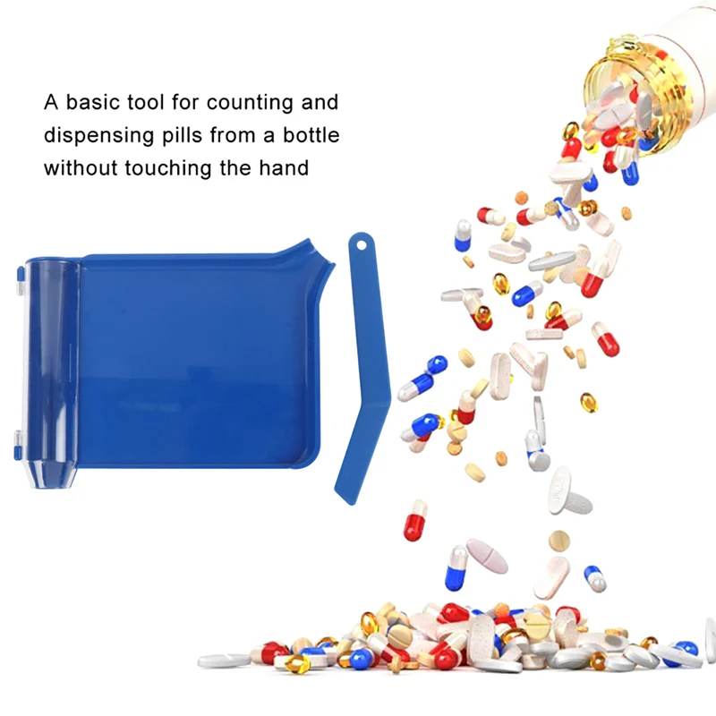 

●Pills Counting Tray Counter Dispenser Pharmacy Spatula Doctor Pharmacists Set