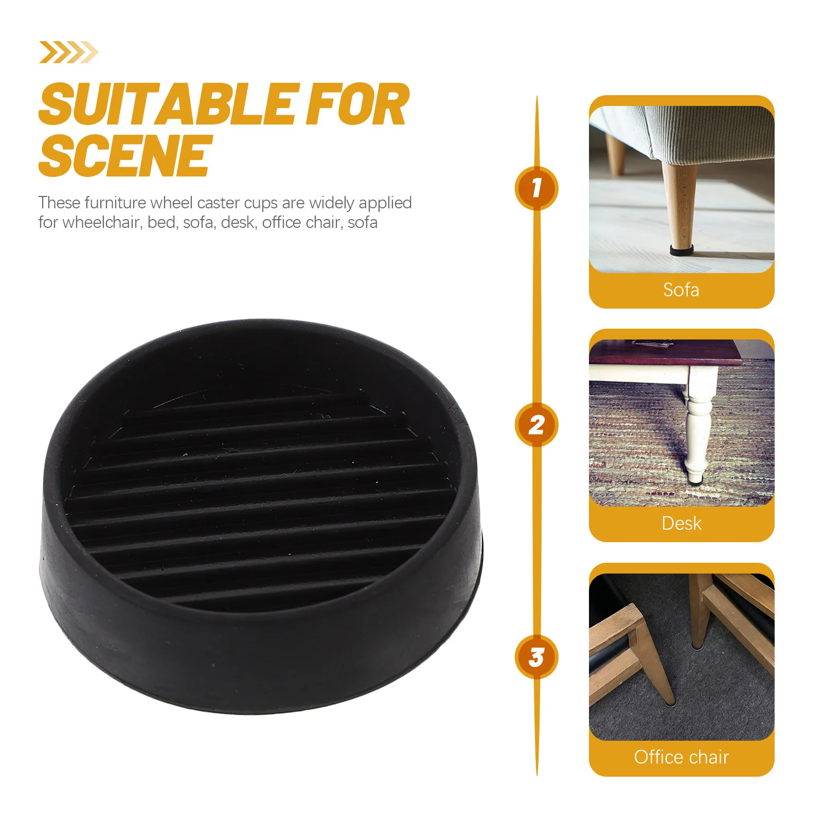 

12 шт. резиновых накладок для мебельных колес, защита для ножек стульев, защита пола, для роликовых колес мебели, столов, диванов, кроватей