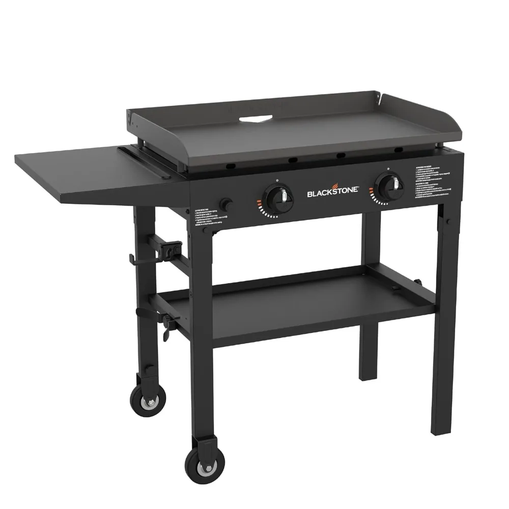 

Flat Top Gas Grill Griddle 2 Burner Propane Fuelled Rear Grease Management System, 1517, Outdoor Griddle Station