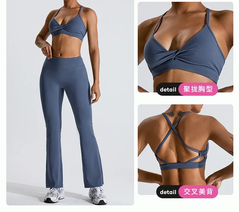 Gym Set Pilates Sport Outfit for Woman Women's Two Pieces Set Yoga Clothes Women's Tracksuit Sports Sets for Women Gym Sets