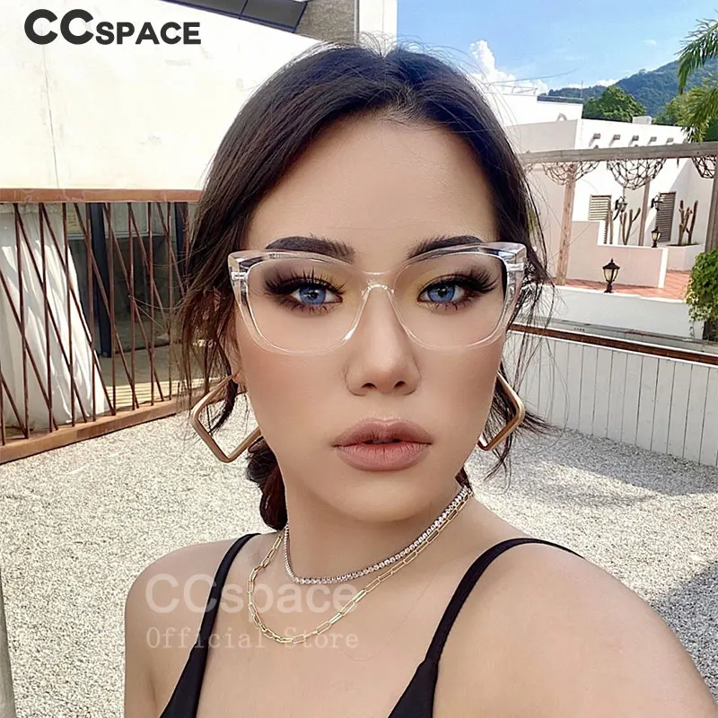 51014 Cat Eye Square Anti-blue Light Plastic Titanium Glasses Frames Ultralight Men Women Optical Fashion Computer Glasses