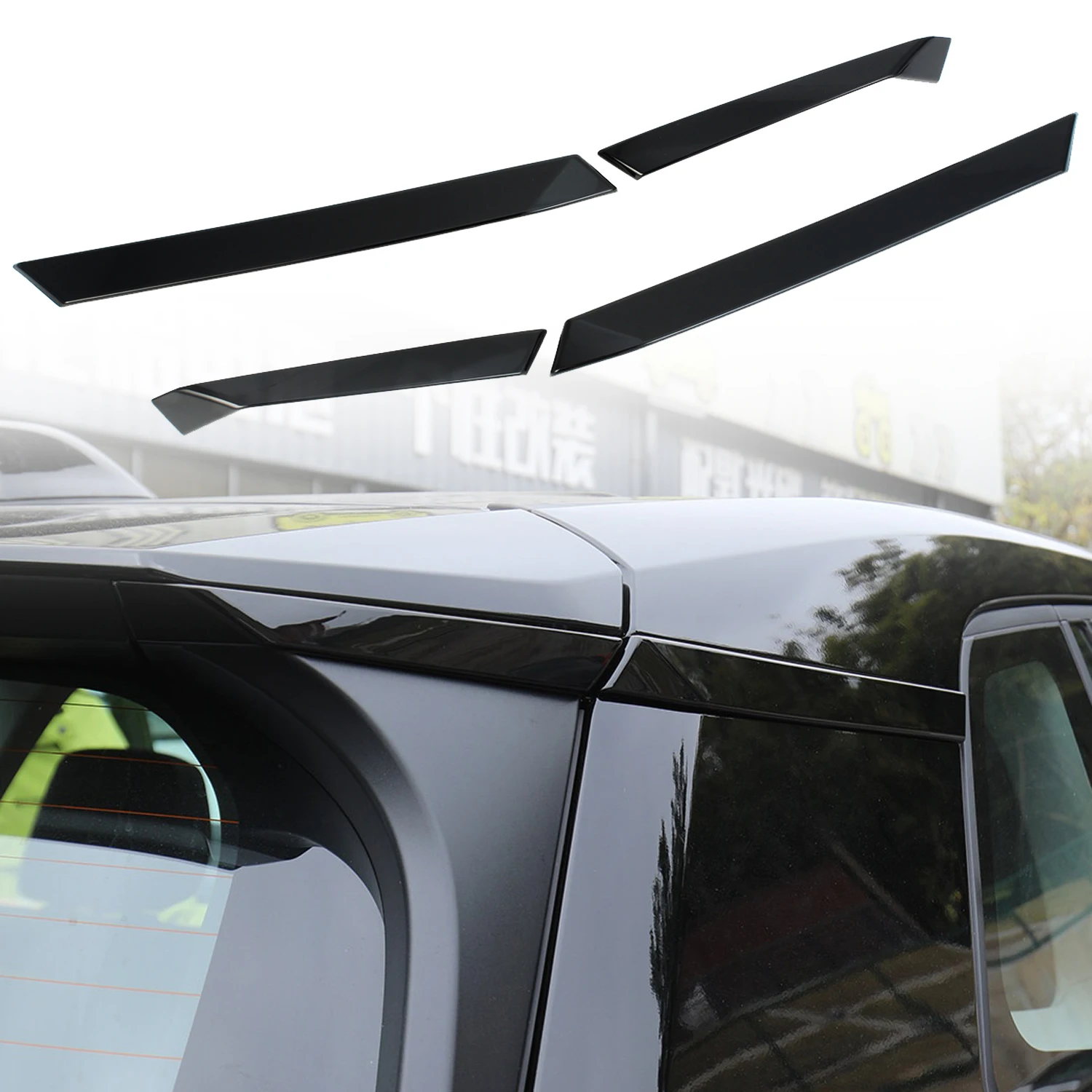 

For Toyota RAV4 2026 Car Accessories ABS Rear Trunk Spoiler Wing Stripe Cover Trim, Not for GR SPORT version