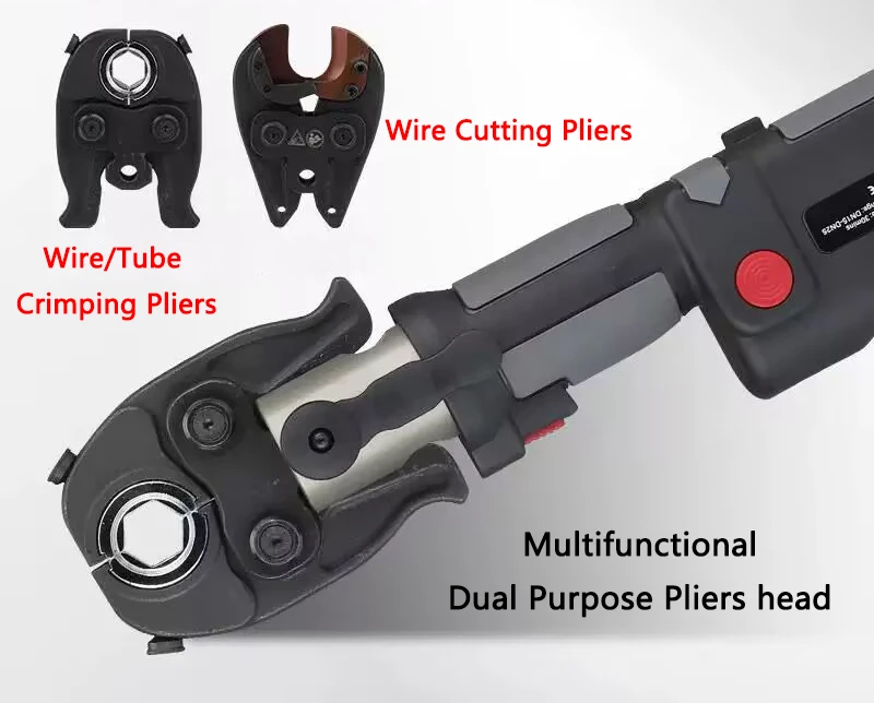 Three in one Multifunctional Electric Hydraulic Terminal Crimping Pliers, Cable Cutter, Stainless Steel Tube Crimping Tools