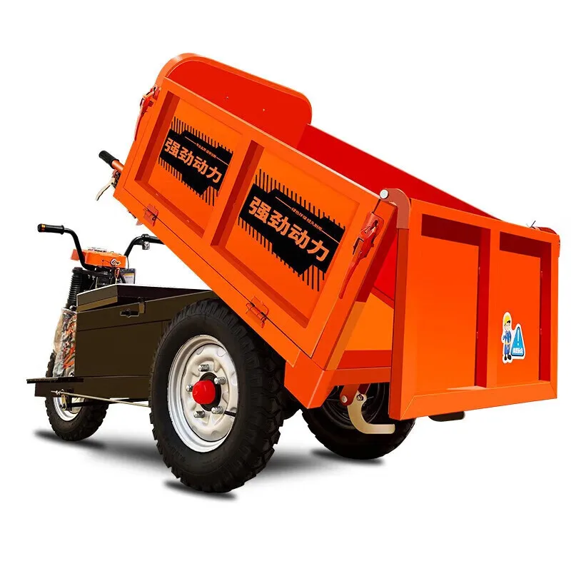 Self-tricycle agricultural breeding manure concrete cement dump truck