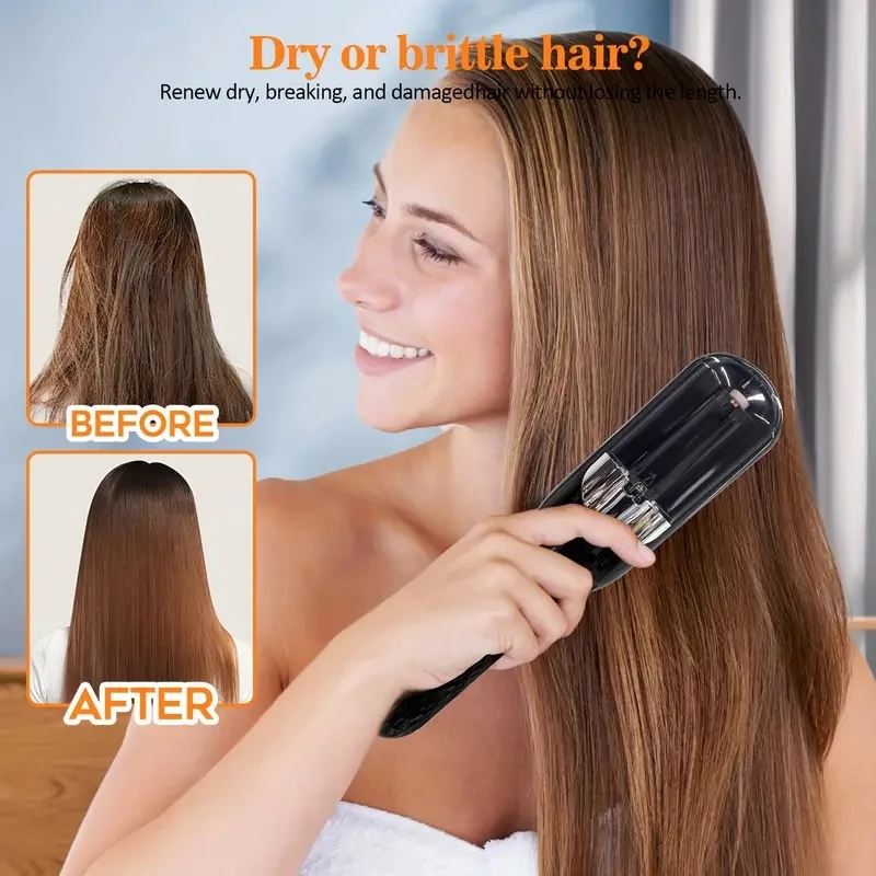 Professional grade split hair restorer with dry wrinkle removal technology and automatic cutting function the best gift for girl