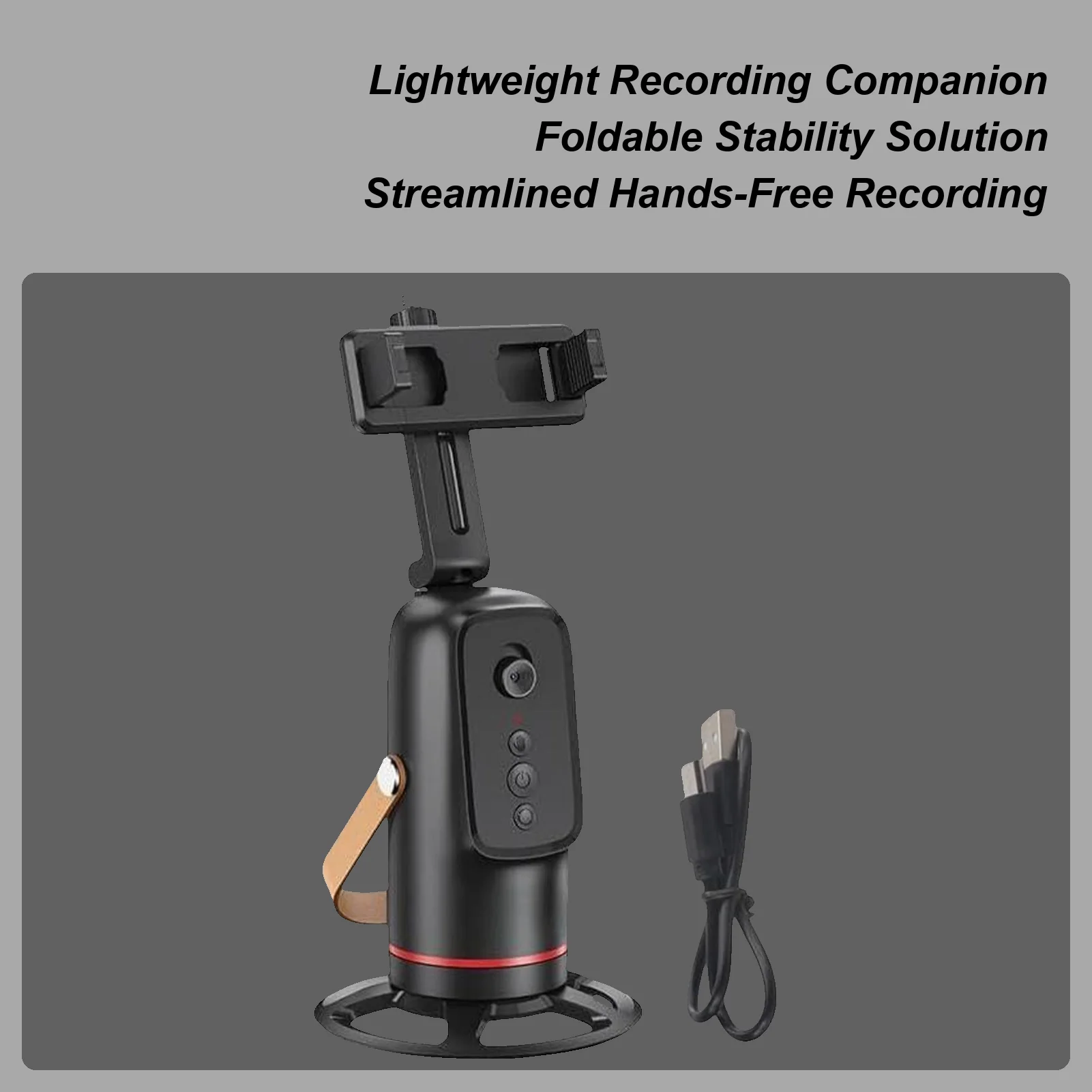 

Штатив для отслеживания телефона, вращение на 360 градусов, автоматическая подставка, штатив, который включает ваше движение для прямой трансляции, селфи-видео