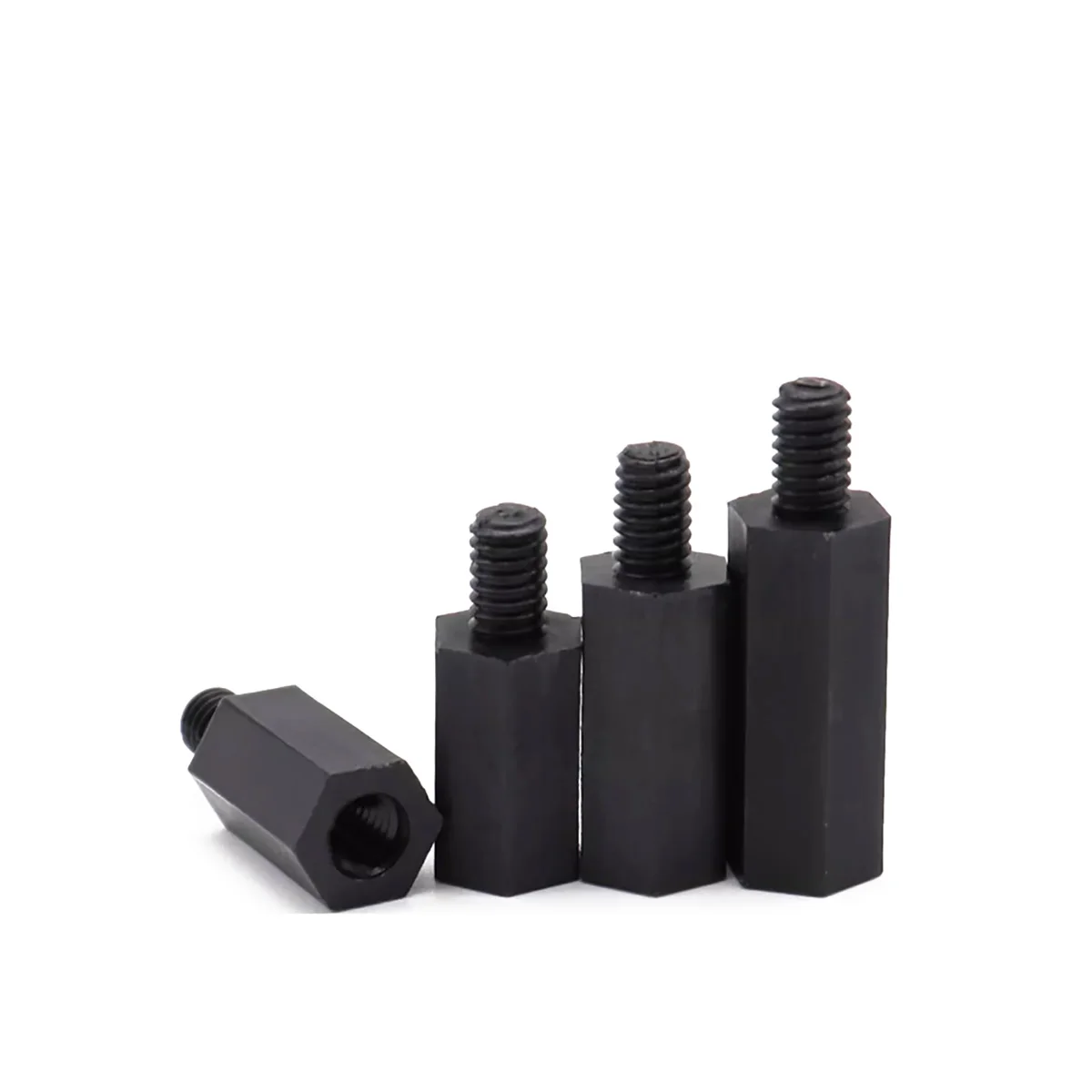 

Black Hexagonal Nylon Column Plastic Single Head External Thread Pc Board Isolation Column M2M2.5M3M4