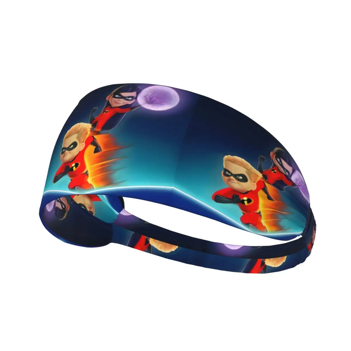 

Custom The Incredibles Anime Sports Sweatband for Workout Funny Cartoon Superhero Film Quick Drying Headband Men Women