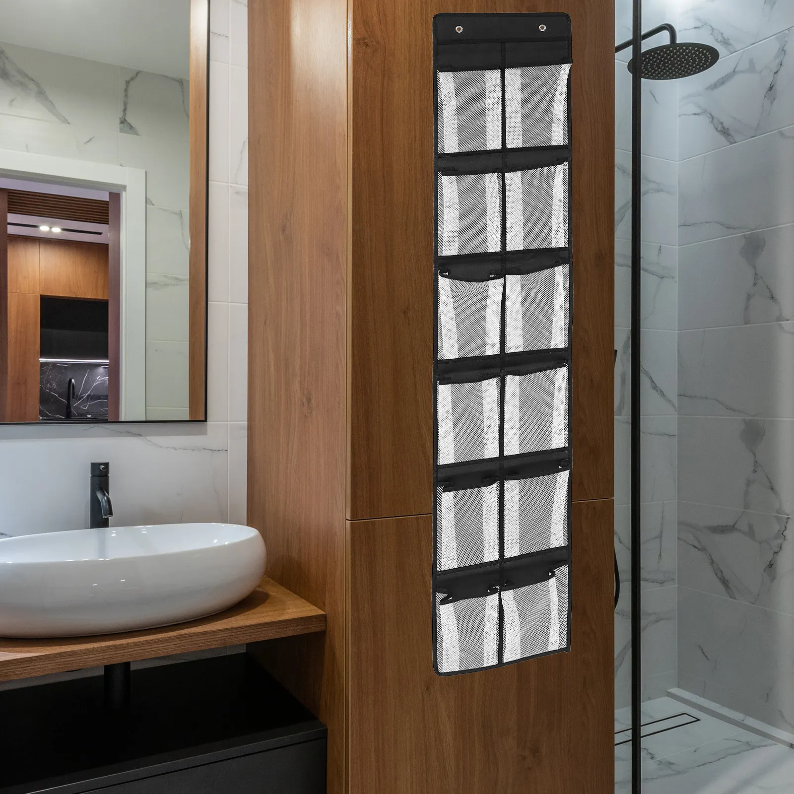 

Layered Jewelry Storage Pouch Hanging Door Back Dustproof Organizer for Necklaces Earrings Rings Bracelets with Fine Workmanship