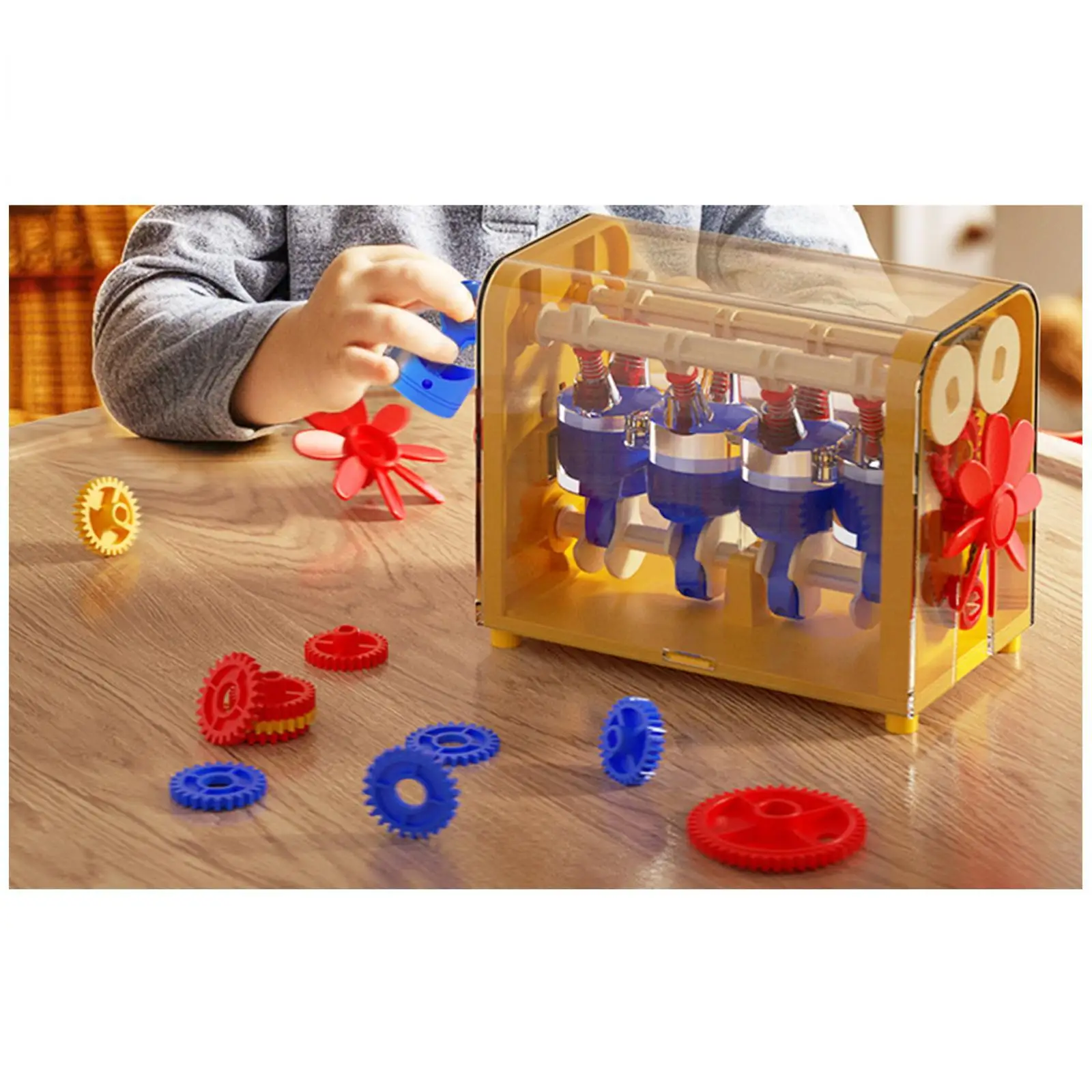 Educational Toy Engine Model DIY Mechanical Assembly Kit for Children Physics Practice at Home