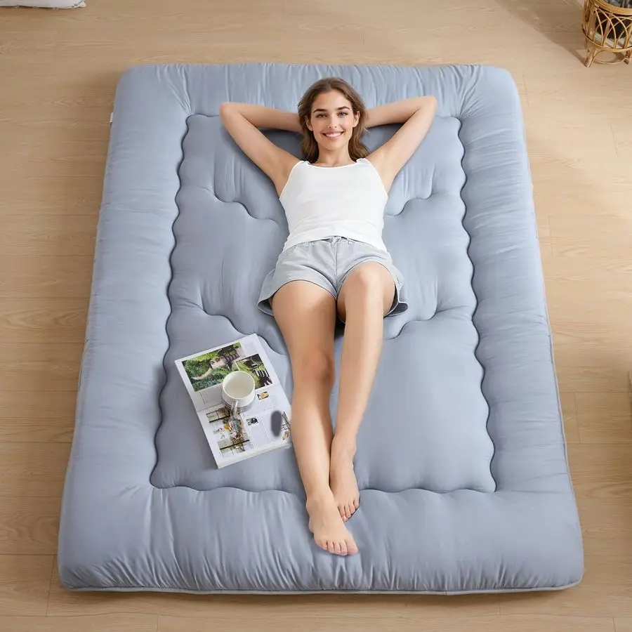 

Напольный матрас, утолщенный футон-матрас татами 3.5 см, с высокоплотной пенопластовой поддержкой для сна взрослых и детей, портативный футон-диван-кровать