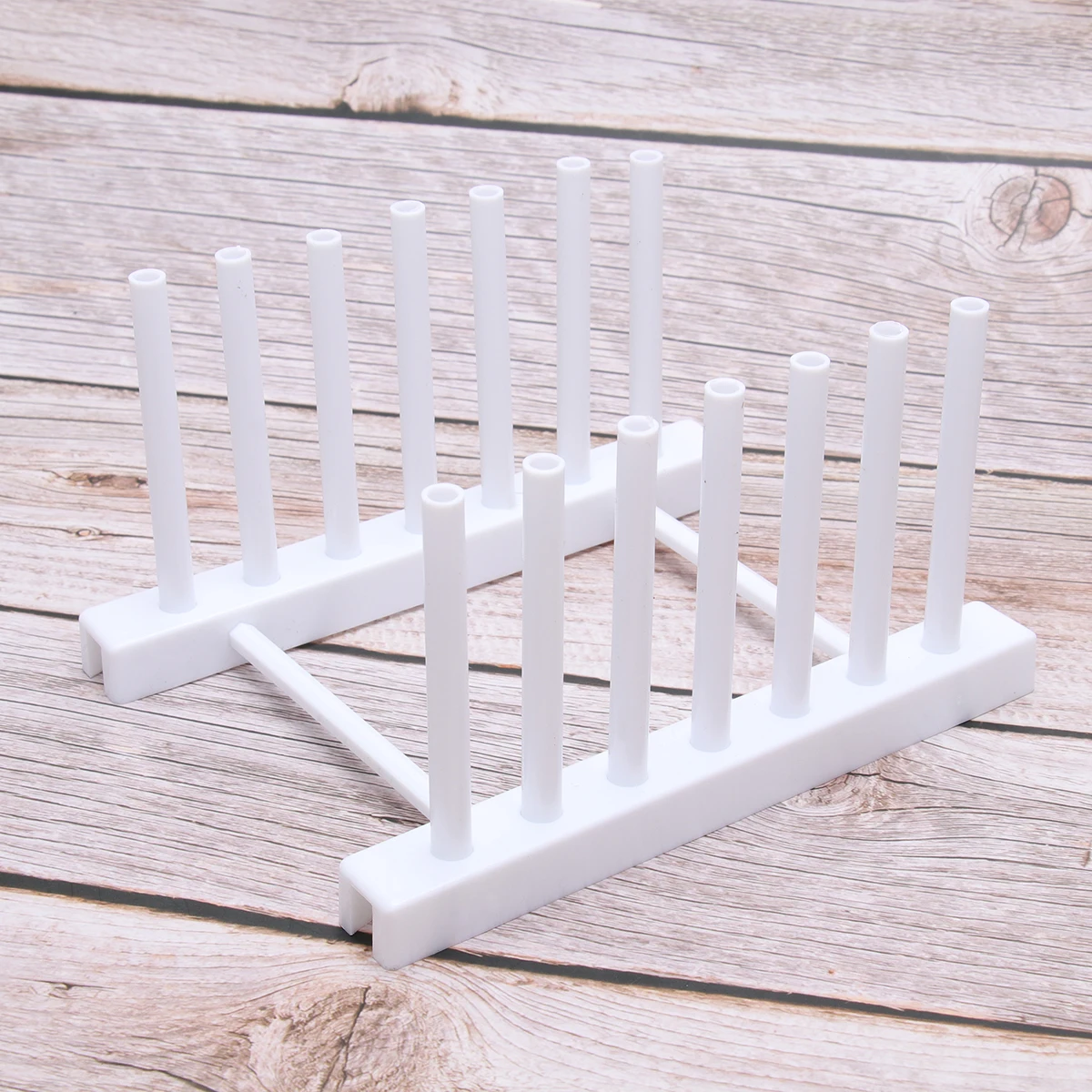 2 pcs DishRack KitchenStorage ganizer Plate Saucer CupSt DisplayHolder MultiUse Healthy Environmental Plastic Storage