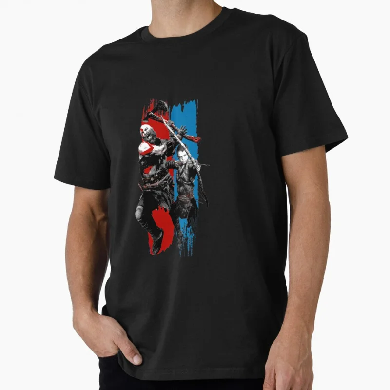 

Vintage Kratos God of War Spartan Rage Graphic Tee 1211 Norse mythology Videogame Gift t shirt for man All size top S-6XL
