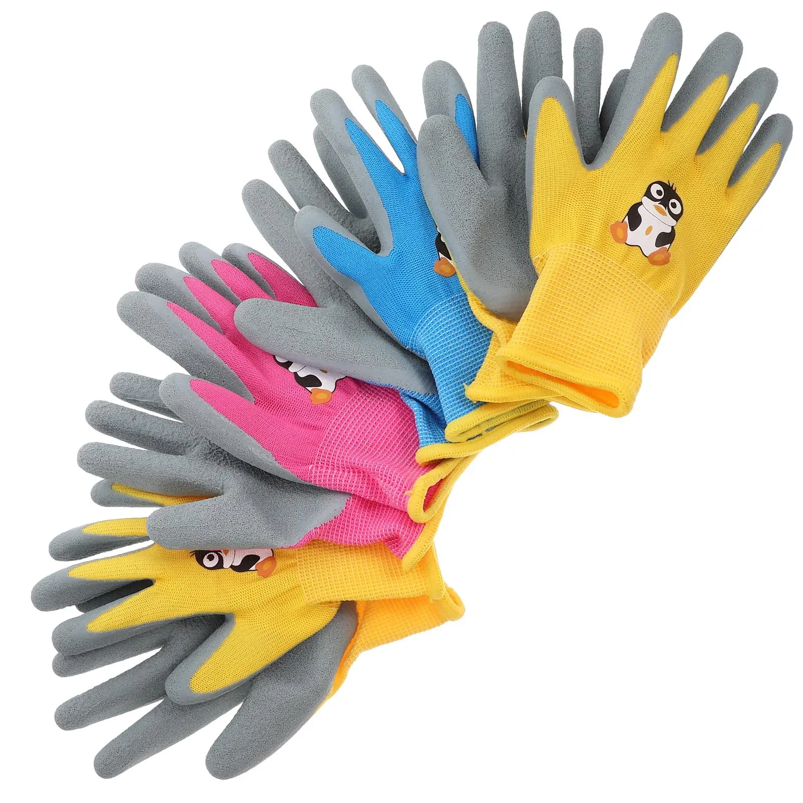 

4 Pairs Children Protective Gloves Lightweight Breathable Gardening Planting Work Wear Resistant Outdoor Activities Home Use