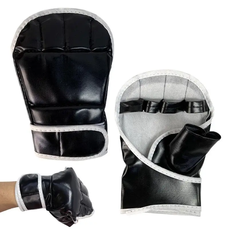 

Боксерские тренировочные перчатки Кикбоксинг Муай Тай Перчатки Боевые кикбоксинг Перчатки Грэпплинг Спарринг Открытая ладонь Грэпплинг Перчатки