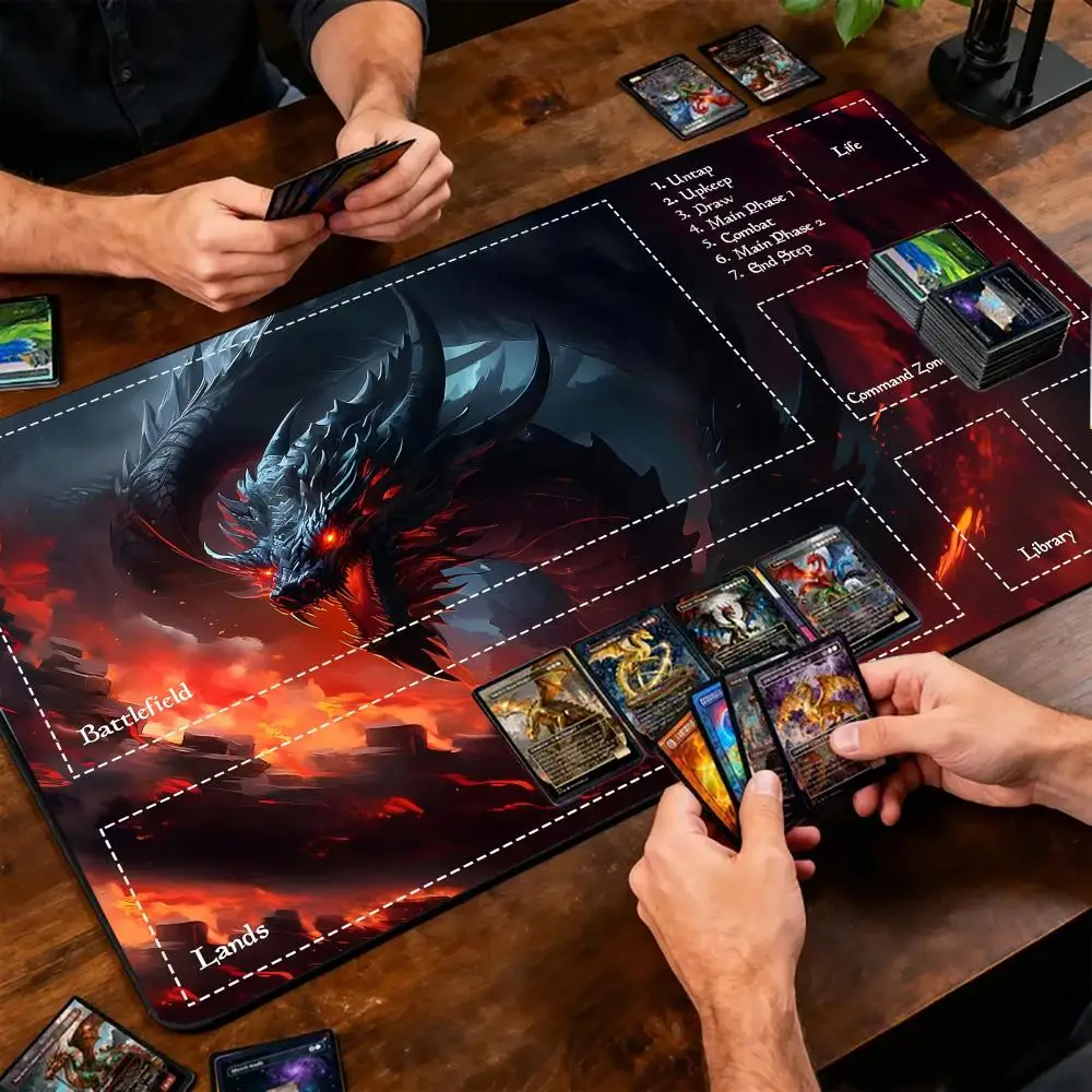 

The Dragon Mouse Pad Office Mouse Pad with Wrist Support Games Desk Mat for MTG tcg,tNon-Slip desk mat,Gaming Mouse pads，playmat