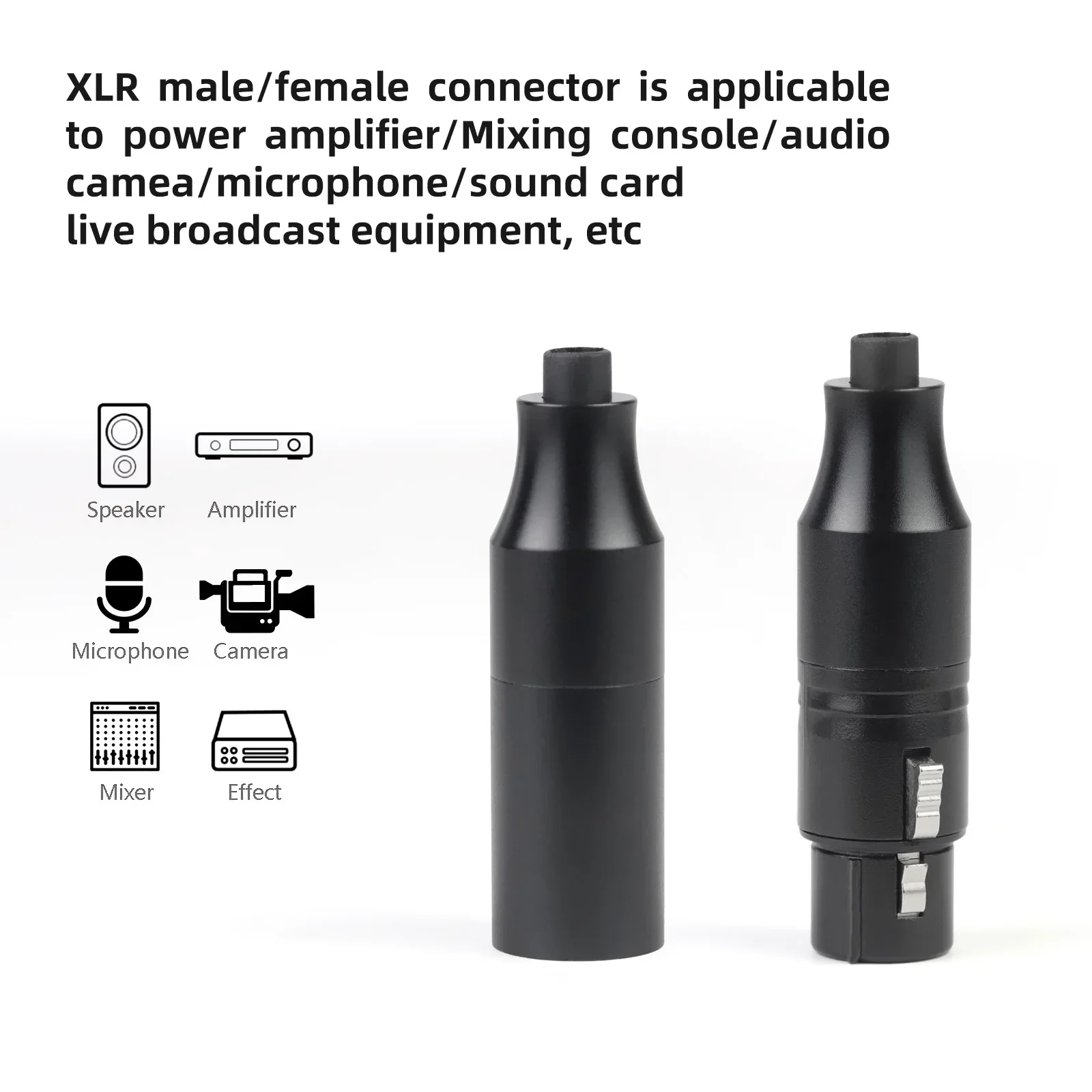 

OKCSC XLR Male/XLR Female Connector 4-core XLR Balanced Plug for Power Amplifiers/Mixing Consoles/Audio Camera/Microphone