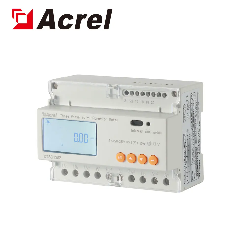 

Acrel DTSD1352 3 Phase DIN Rail Energy Consumption Meter Electric Power Meter RS485