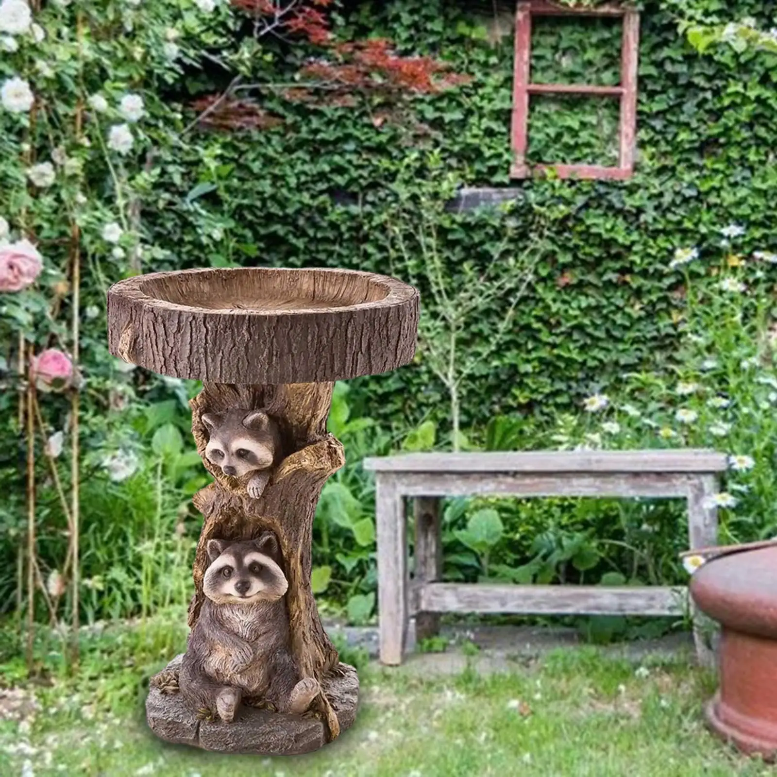 Karmnik z żywicy ogród ptak kąpiel stacja karmienia statua szopa rzeźba zwierząt na zewnątrz podwórko balkon ptak koliber dzikie ptaki