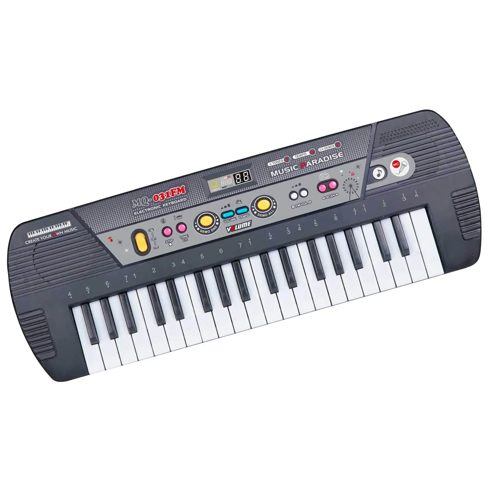 Eletric Piano Keyboard Digital Music Piano Keyboard with Micorphone Digital Electronic Piano Keyboard for Teaching Stage Show