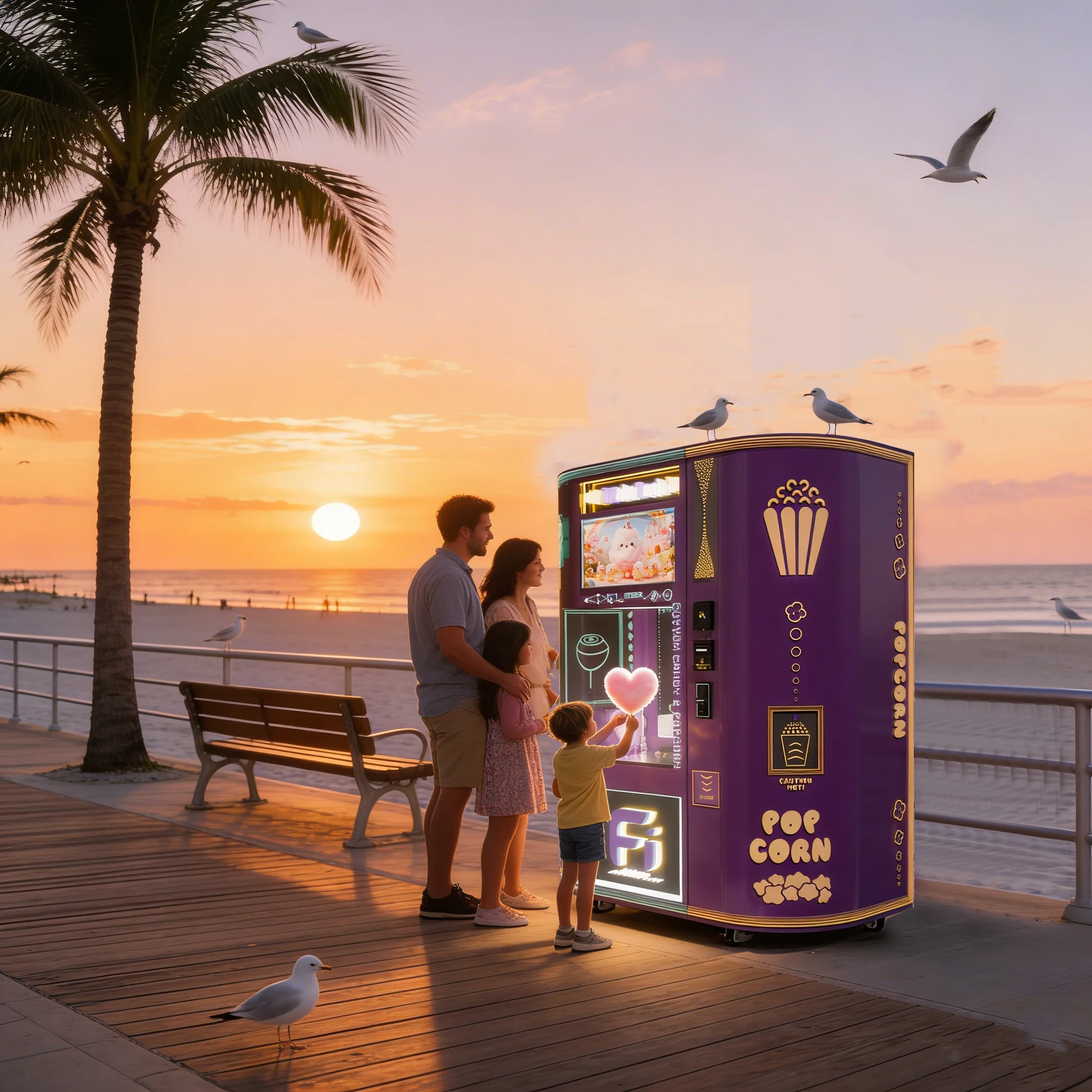 ماكينة بيع الفشار والمارشميلو - مراجعة Popcorn Vending Machine وسعره