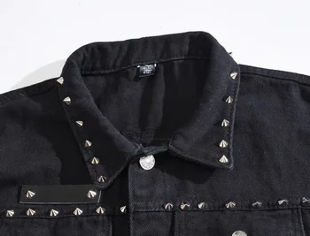 2026 Spring Fashion Men Rivet Denim Vest Punk Party Studded Slim Fit Jean Jacket Male Sleeveless Waistcoat for Men Plus Size 6XL 3