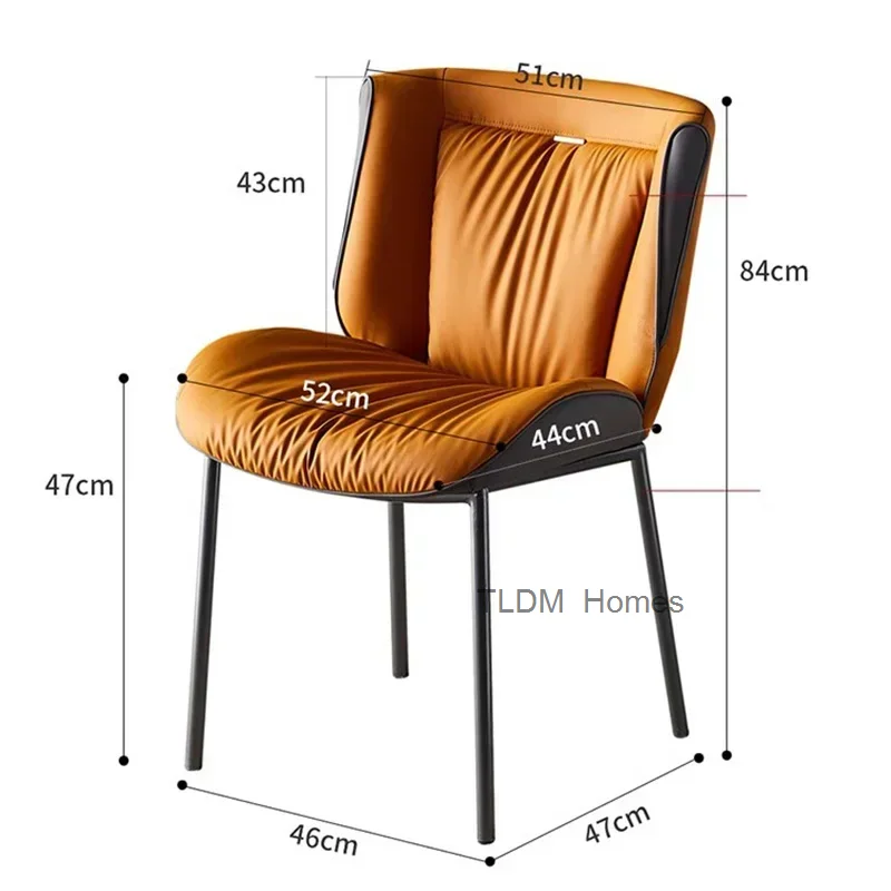 Trendy Modern Dining Chairs Leather Luxury Ultralight Upholstered Dining Chairs European Kitchen Cadeiras De Jantar Furnitures