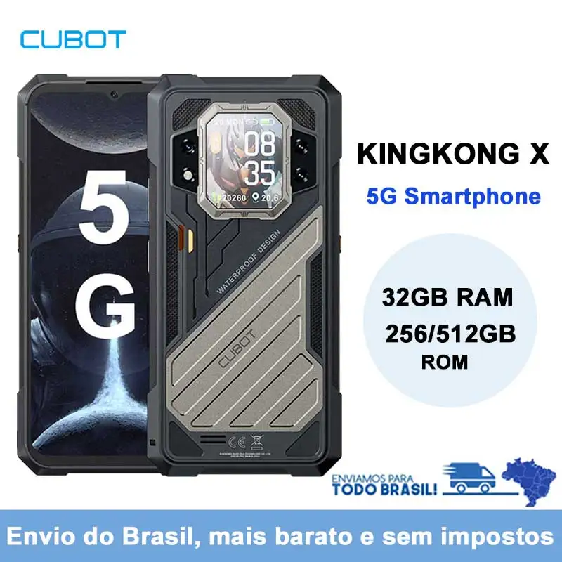 [Ship From BR] CUBOT KING KONG X, Rugged Smartphone 5G, 32GB RAM+256/512GB ROM, 10200mAh, 120Hz Screen, NFC, WiFi 6,100MP Camera