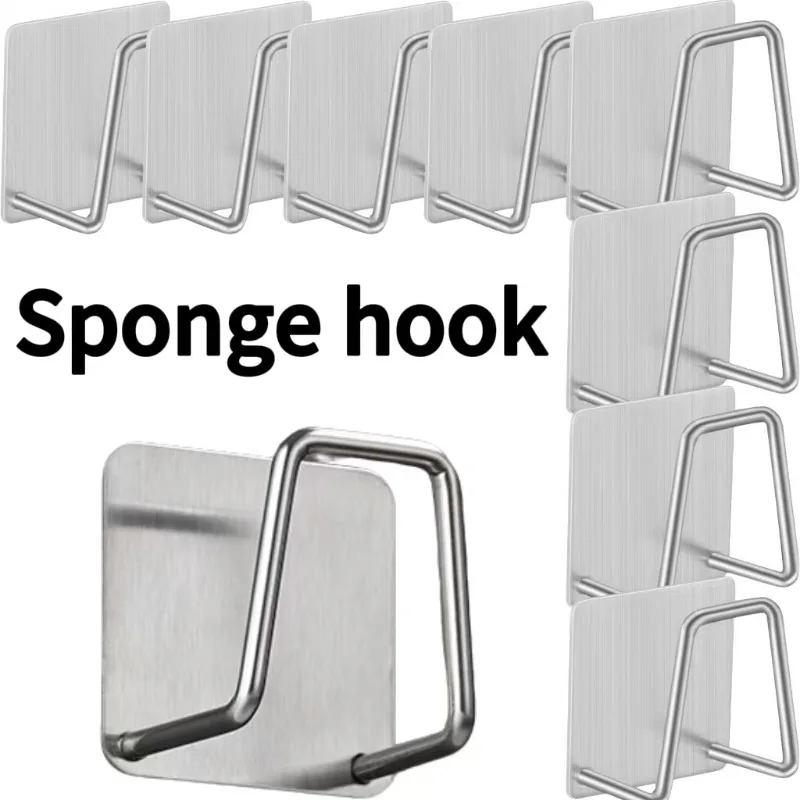 Küche Schwamm Racks Selbstklebende Waschbecken Schwämme Ablauf Trocknen Rack Halter Küche Waschbecken Zubehör Dropshipping Edelstahl