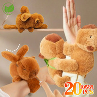 1-10PCS Rytanda Capybara Clap Circle Toys  Capybara Plush Hand Ring Fun Pop Circles Kids  Gift Slap Snap Wrap Wristband Bracelet