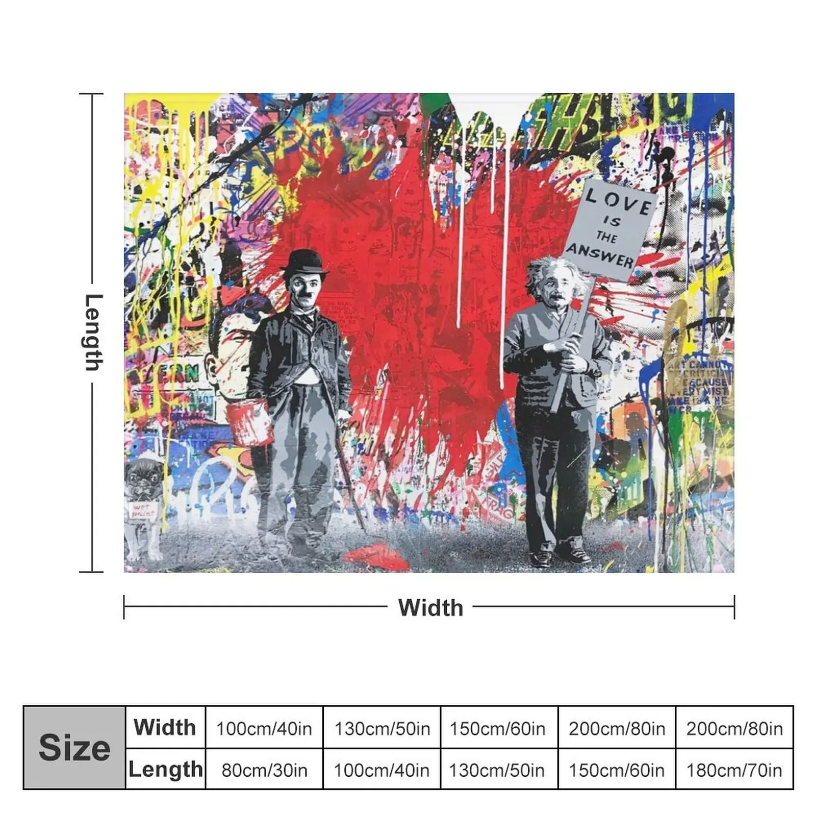 Men Two Love Answer Graffiti Throw Blanket Luxury Thicken For Sofa Thin Stuffeds Soft Plaid Blankets