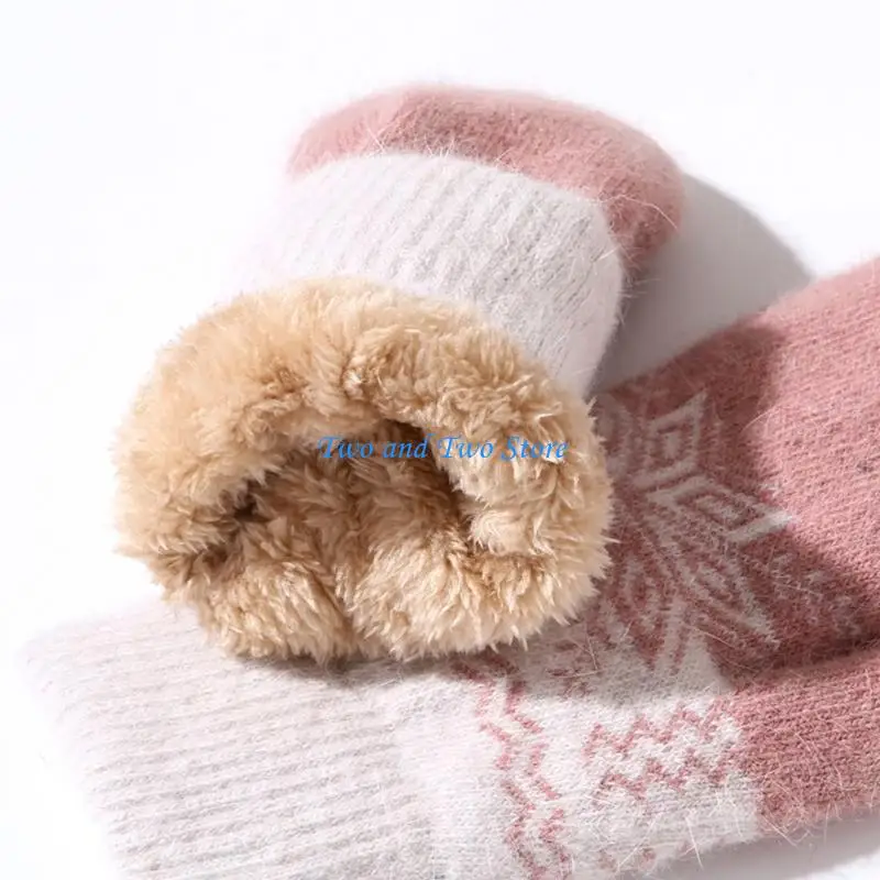 

HX6F Warm Winter Gloves Unisex Full Finger Glove Stylish Thermal Teens Gloves