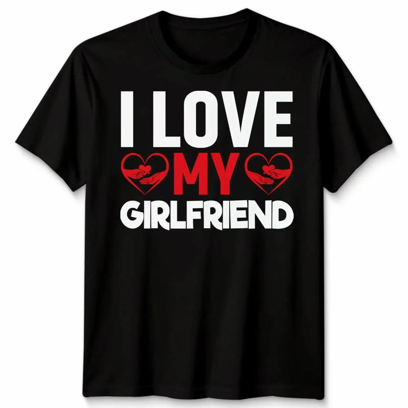 I Love My Girlfriend T Shirt Relationship For Boyfriends Top vintage Washed Breathable Soft homme Comfortable designer clothes