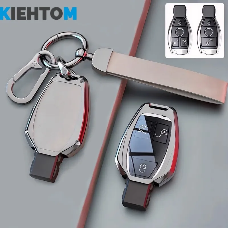 Car Key Cover Use For Mercedes-Benz E300l E-Class C-Class C260l C200l A200l Glc300l Gla200 Key Shell Buckle